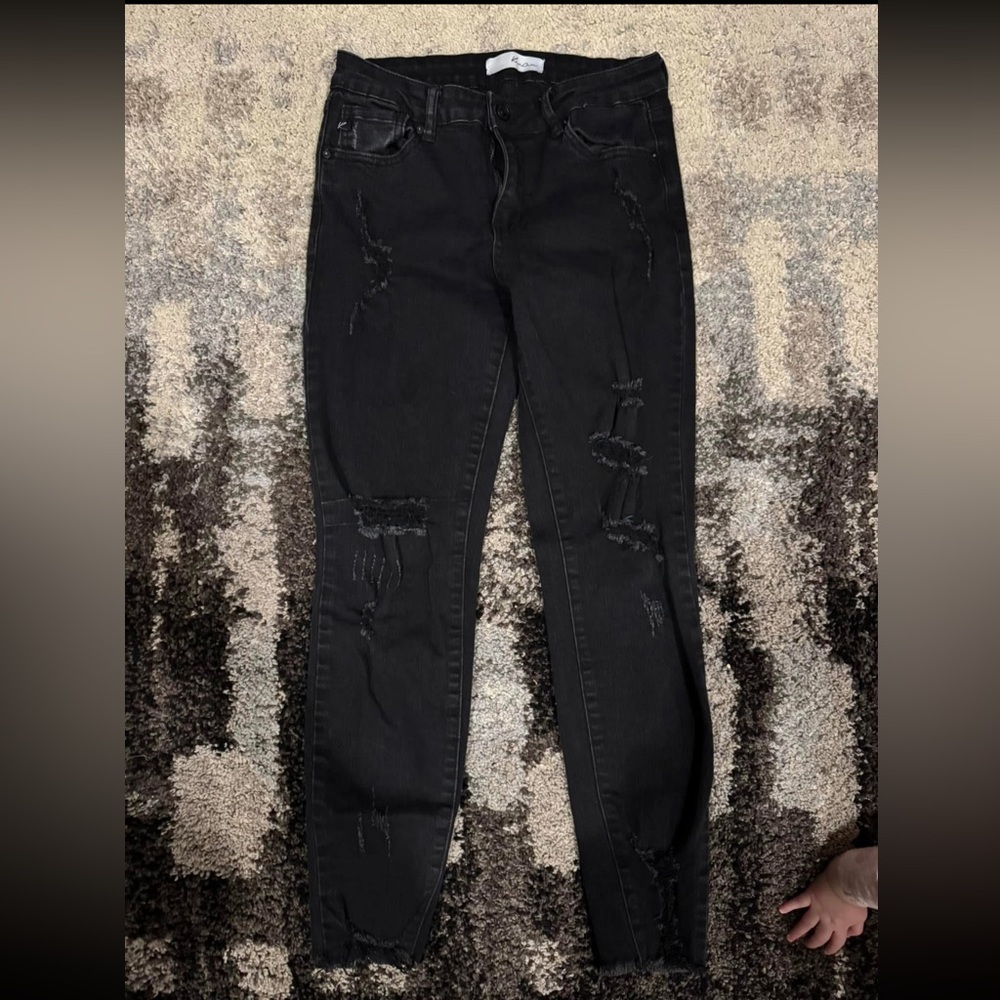 Ripped black KanCan skinny jeans, size 27